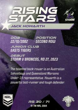 2024 NRL Traders Titanium - Rising Stars #RS30 Jack Howarth Back